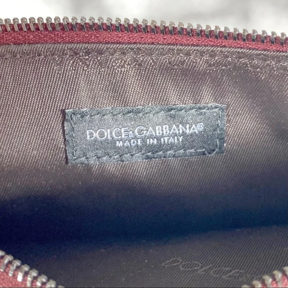Dolce & Gabbana Leather Tangerine Pouch